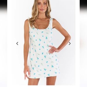 Show me your MUMU Serenade Mini Dress in Bluebell Ditsy Daisy